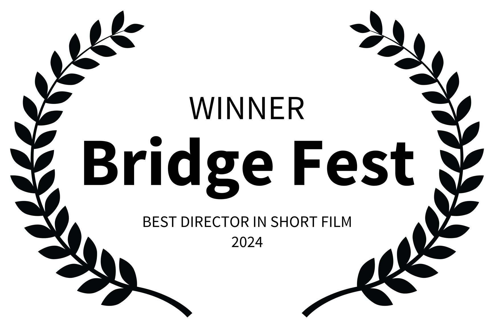 Award laurel — WINNER   Bridge Fest   BEST DIRECTOR IN SHORT FILM 2024 2 — At Sea short film directed by Martin Marko